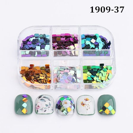 3 st Nail Glitter Magic Mirror Aurora Iridescent Puder Pärlpuder