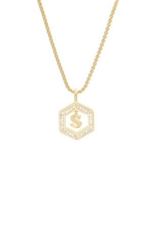 Letter Necklace Gold hollow gold D