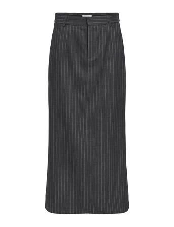 Objadona Hw Ancle Skirt E Wi 23 Lang Nederdel Grey Object