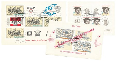 Tjekkoslovakiet 1980-1983 - MICHEL Blok 42+44+56 - Stemplet