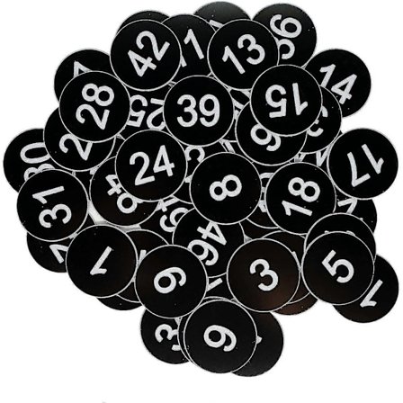 Plastik Numre Tags Graverede Nummererede Tags ID Tags Nøgle Tags uden Hul - WELLNGS