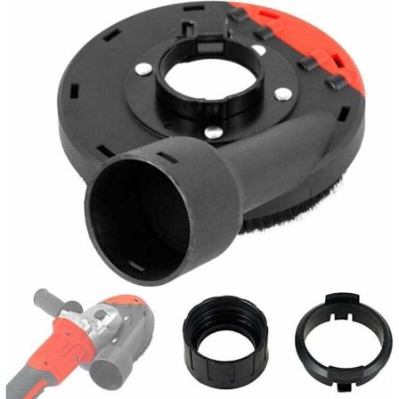 Vinkelsliber Udsugningshætte, Professionel Vinkelsliber Støvudsuger Premium Vinkelsliber Tilbehør Vinkelsliber (125mm, Sort)