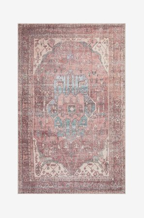 KM Home - Tvättbar matta Saveh - Flerfärgad - Lugg & ryamattor - 240X340 - Från Homeroom