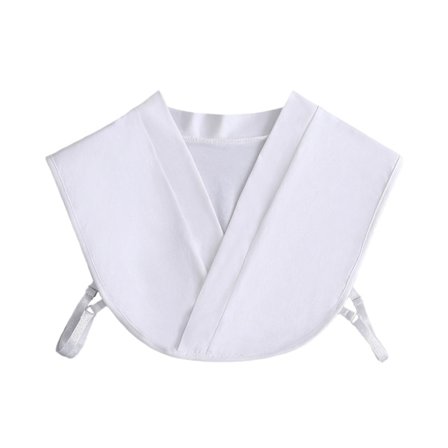 Löskrage Avtagbara Kragar Vit Bomull Halv Falsk Skjorta Blus Krage Korsad Omlottdesign Hanfu Stil Fuskkrage för Kvinnor Flickor, Traditionell Laye