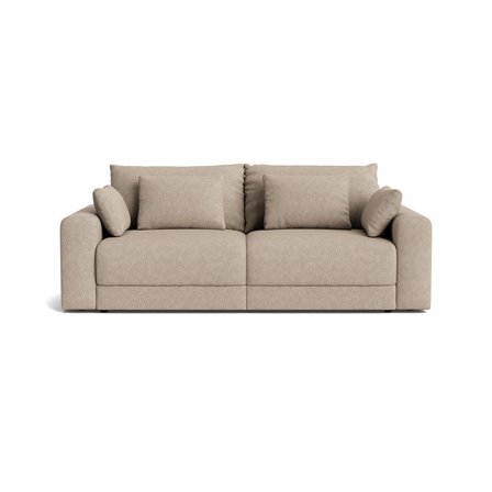 Orlando XL 3-Sitzer-Schlafsofa, Stauraum, Aragon Grau/Beige, modernes Design, komfortable Bonell-Federung, Bettkasten, Breite 94cm
