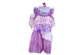 Pink prinsessekjole med vinger - Onesize