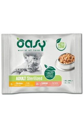 Oasy Bocconcini In Salsa Per Gatti Adulti Multipack Sterilized