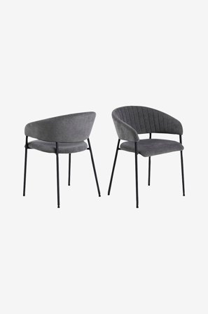 AC Design Furniture - Karmstol Smilla, 2-pack - Grå - Karmstolar - Från Homeroom