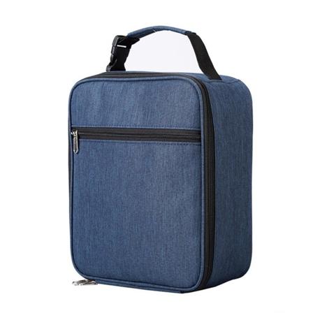 Isolerad lunchpåse Oxford tyg dragkedja Bento kylkub med mesh 7l lunchmatsväska Blue
