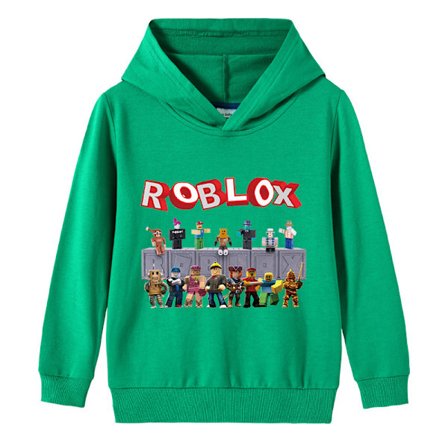 Roblox barnkläder - bomull huvtröja - green