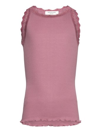 Rosemunde Kids Rkbalta Modal Sl Lace Top - Pink - 128