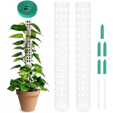 Monstera-seiväs, 2 kpl ruukkukasvien kiipeilyseiväs, kiipeilykasvien seiväs, seipäät yhteensopivat kiipeilykasvien kanssa, ruukkukasvien seiväs, 