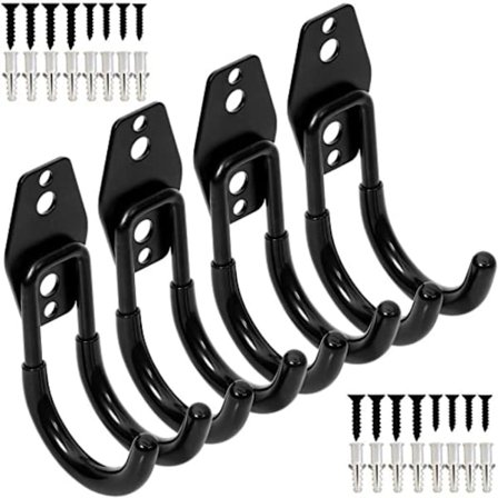 4 stk Garage Opbevaringskroge Vægmonteret Holder Bøjlestativ