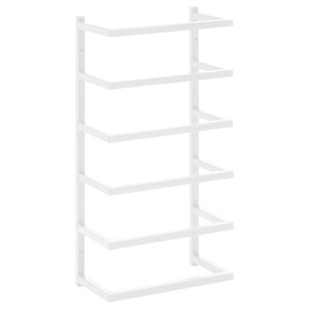 Vidaxl Handdukshängare Vit 24x12x48 Cm Stål Vit