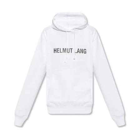 Helmut Lang, Hoodie with logo Wit, Heren, Maat:L