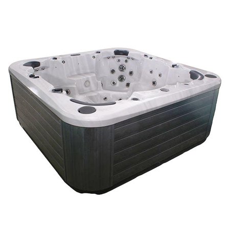 Swebad Platina Spabad 2,3 x 2,3 x 0,92 m, 1350L Sterling Silver, Pooler & utebad