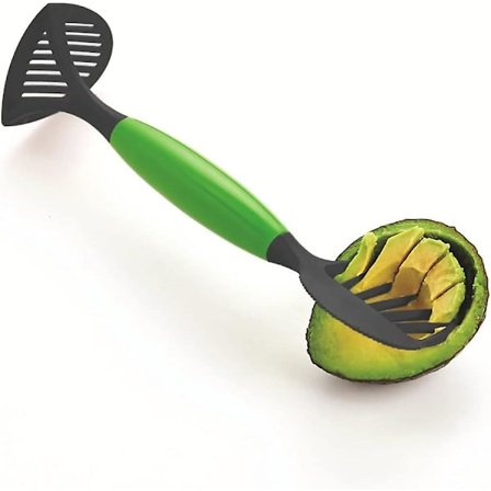 Avokadoverktyg - 3 i 1 avokadoskärare kärnborttagare, fruktskär, skalare, mosare, säkert och enkelt att använda köksredskap, diskmaskinssäker, fr