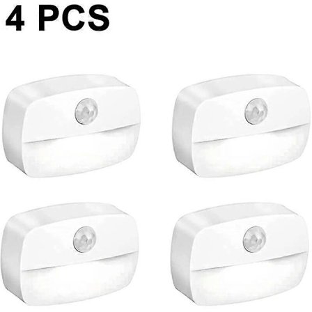 4 stk. Natlampe Skumringssensor Automatiske natlamper Egnet til soveværelse badeværelse
