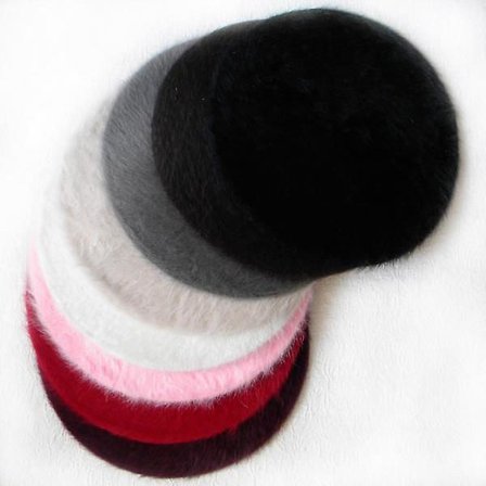 Dame Beret Ensfarvet Fluffy Enkel Chic Lille Rund Damehat til Efteråret