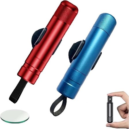 2 x Bil Nødhammer & Bil Forrudeknuser med Seleskærer, Universel Passer til Alle Køretøjer, Bilrudehammer