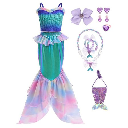 Prinsesse Havfrue Kostyme Cosplay Festkjole Jenter