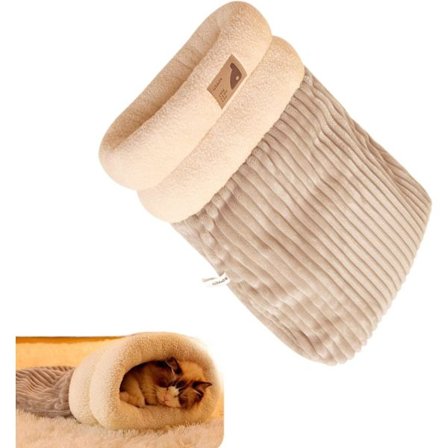 Sovesekk for katt, varm dyrebedd, vaskbar koselig hule for katter