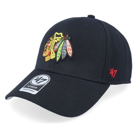 47 Brand - NHL Svart adjustable Keps - Chicago Blackhawks Mvp Black Adjustable @ Hatstore