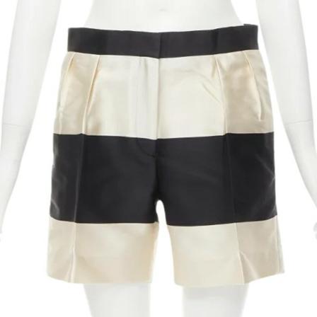 Dries van Noten Pre-owned, Pre-owned Polyester bottoms Zwart, Dames, Maat:S,gestreept