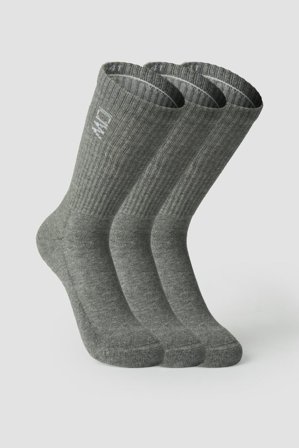 Training Socks 3-pack Light Grey Melange