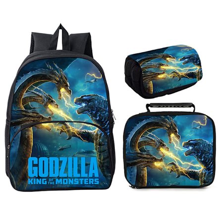 Godzilla vs King Kong tredelad 16" rundväska Style 1