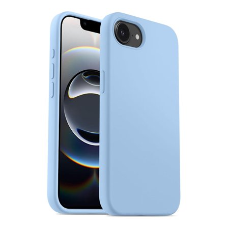 Kompatibel med iPhone 16e Silikone MagSafe Telefon Cover - Lyseblå