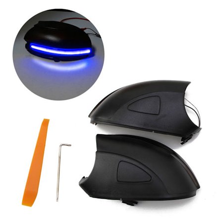 2x LED dynamisk sidomarkör Blinkerslampa för Golf-MK6 G-TI 6 R20 2008-2012 2011 till 2015