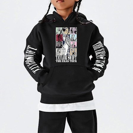 Jenter Hoodies 1989 Casual Taylor Genser Barn Gutter Swifts Genser Hettelue Konsert Antrekk For 4-14 År 01 Rosa 01 pink V .