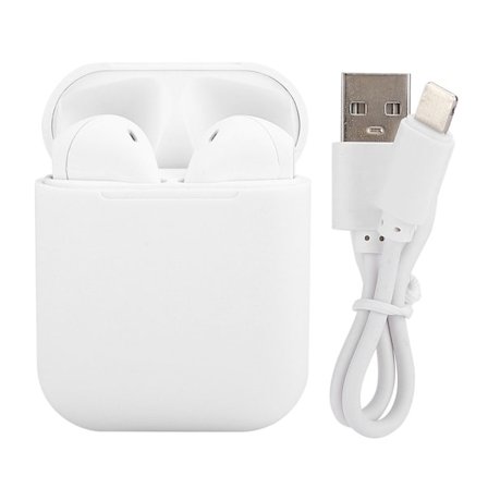 Mini trådlösa Bluetooth-hörlurar med touch-kontroll, stereo, sport, in-ear-hörlurar för IOS (vit)