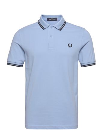 Twin Tipped Fp Shirt Polos Short-sleeved Blå Fred Perry