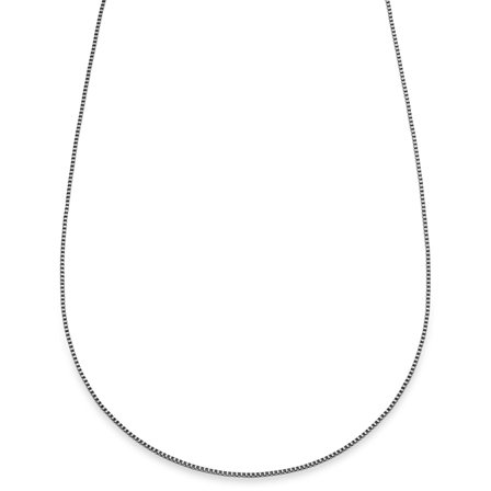 Essentials | 1 mm Silver-Tone Square Box Chain Necklace for Men - Chain necklaces