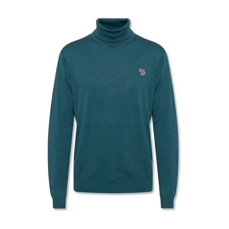 PS By Paul Smith Turtleneck sweater with logo Blå, Herre