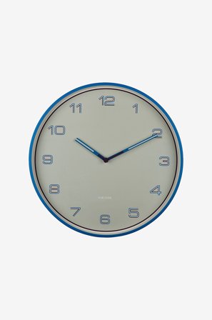 Karlsson - Veggklokke Lined Numbers - Blå - Veggklokker & bordklokker - Fra Homeroom