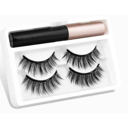 4 St Magnetiska Fransar Och Superdryg Eyeliner2 Par Svart