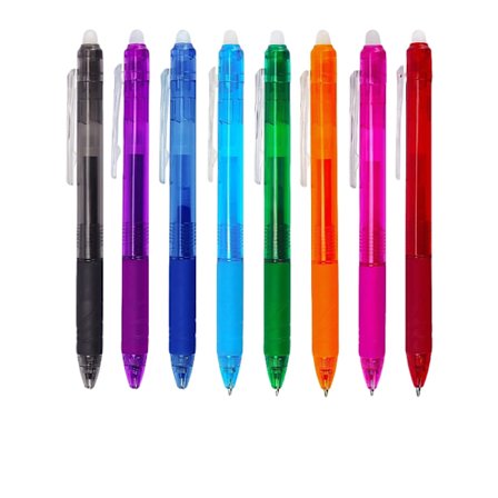 Erasable Ink Pens, Erasable Ink Pens med gel - 8-pak