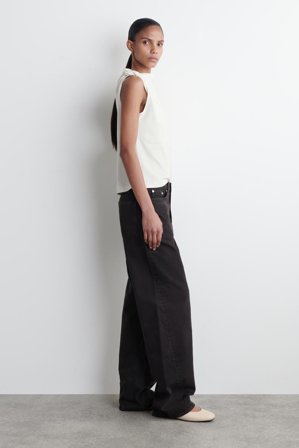 COS Women's Ballerine In Pelle in Beige