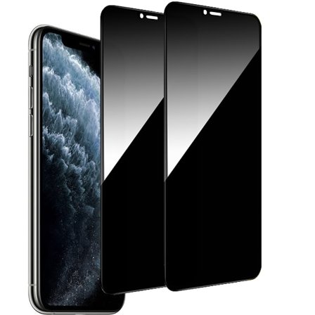 2-Pack iPhone Xs Max / 11 Pro Max Sekretessskärmskydd - Härdat Glas, Anti-Spy, Privacy Skärmskydd