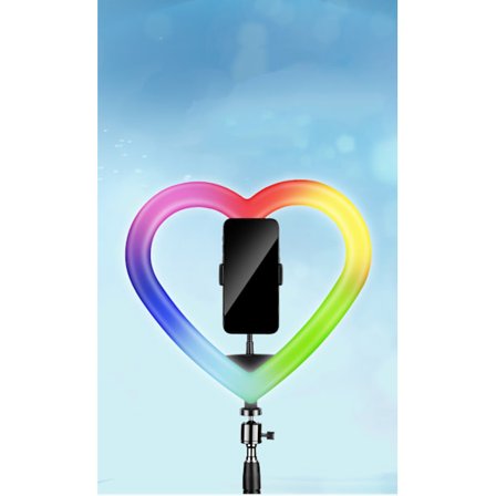 Uppladdningsbar Rgb Hjärtformad Fyllningslampa 13 Tum