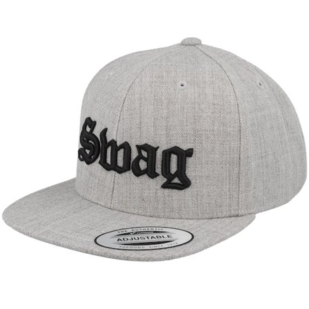 Kinder Kiddo Cap - Grau snapback Cap - Kinder Swag Old English 3d Heather Grey Snapback @ Hatstore