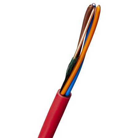 Nexans EQQRB EASY Larmkabel 4 x 1.0 mm, röd 500 m, bobin, Anslutningsdon & kablar