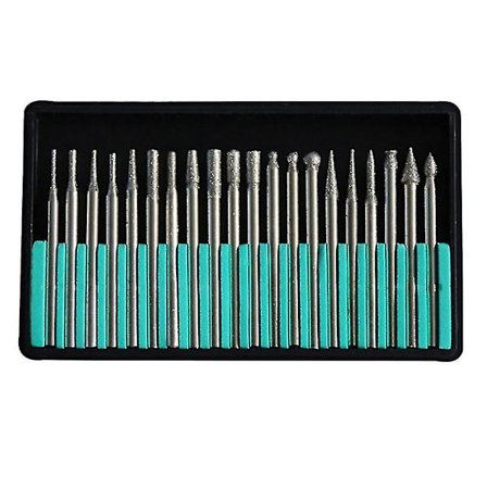 20 st 3 mm skaft diamantslipande skärhuvudborrskär Dremel Rotary Carving Poleringsverktygssatser