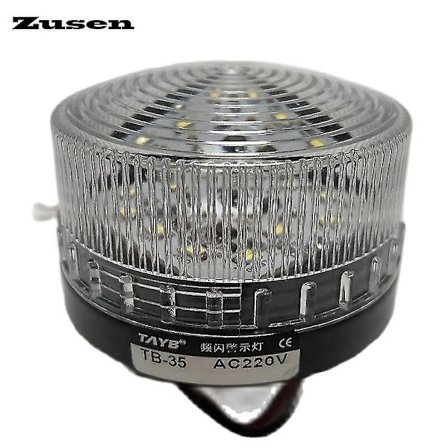 Zusen Tb35-w 12v 24v 110v 220v Valkoinen Turvahälytyksen Stroboskoolisignaalin Varoitusvalo Pieni Vilkkuva Led-lamppu