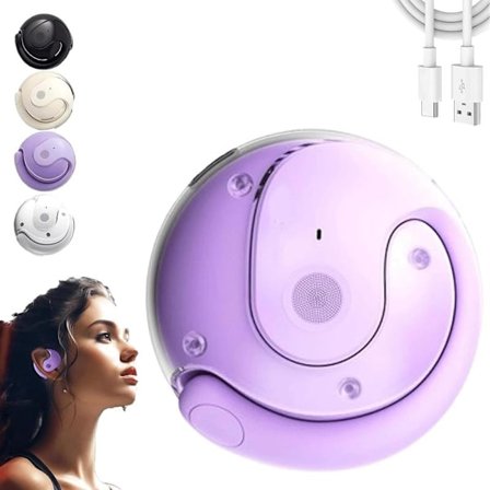 (Fiolett) Språkoversetter, hodetelefoner, trådløs Bluetooth-lyd, sanntidsoversetter, støtter 144 språk