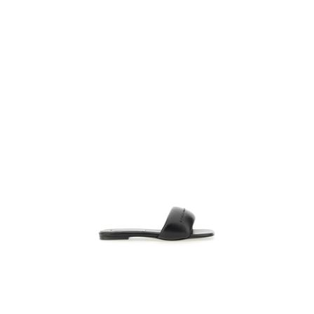 Stella McCartney, Faux Leather Slide Sandals Czarny, Kobieta, Rozmiar: 39 EU