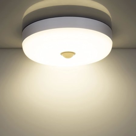 Bevegelsessensor LED-taklampe 05W 6000K Hvitt lys Vanntett